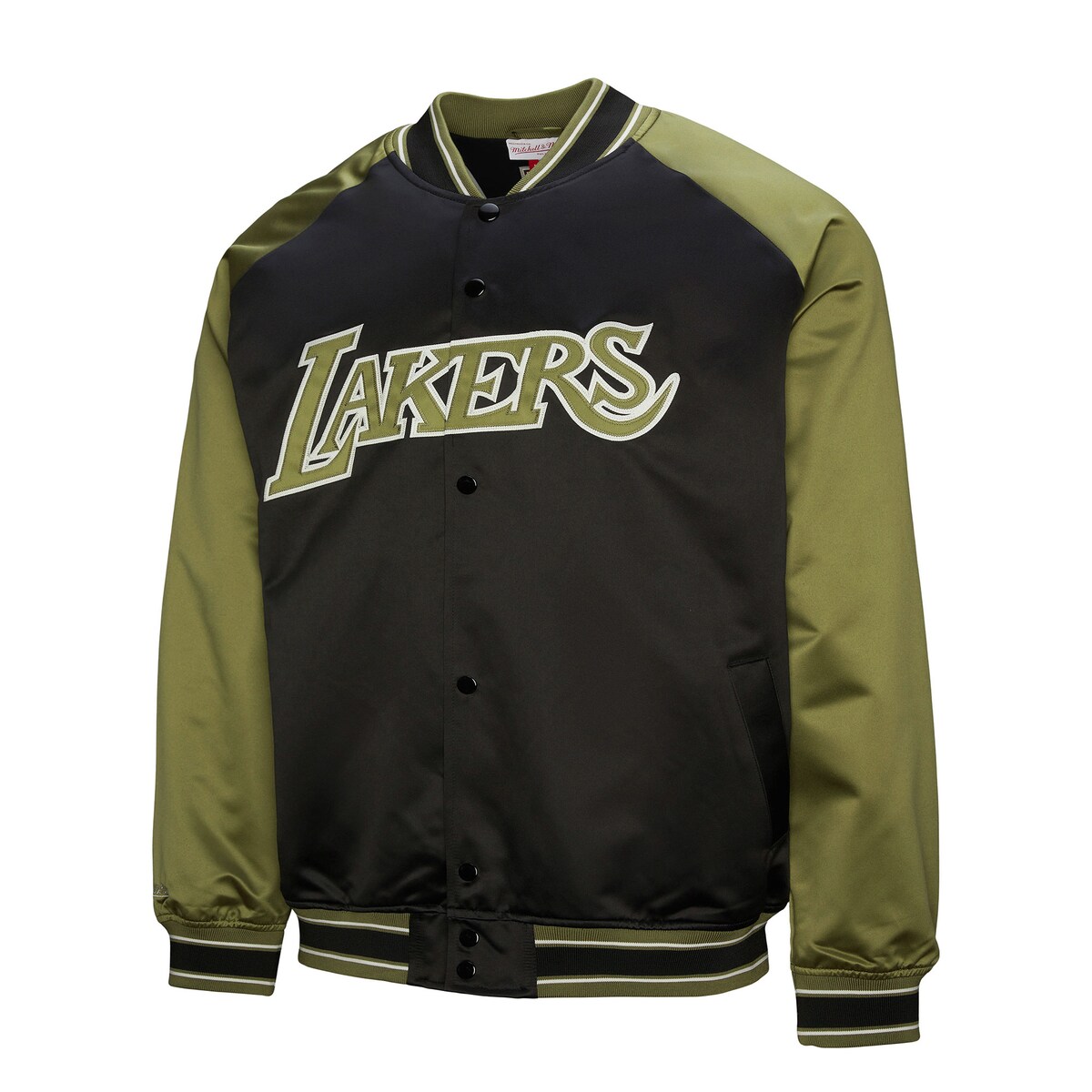 【公式グッズ】NBA レイカーズ ジャケット Mitchell & Ness/ミッチェル＆ネス メンズ オリーブ (FA25 Mens MNC HWC Double Clutch Fashion Colorway Capsule Satin Jacket)｜Fanatics公式ストア 店