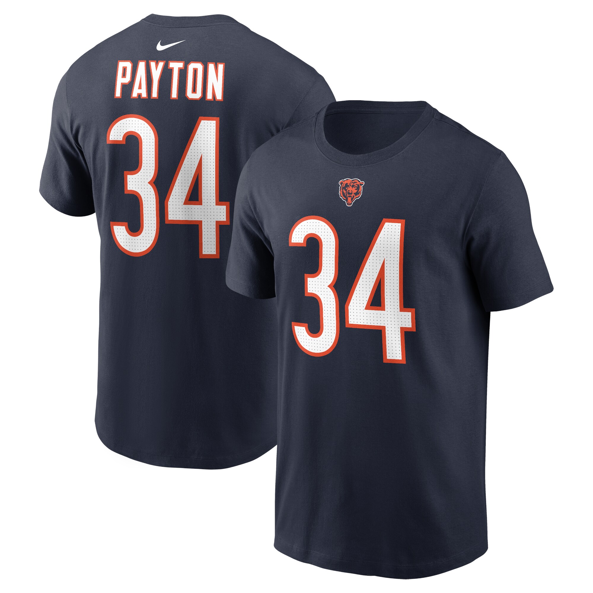 【公式グッズ】NFL ベアーズ ウォルター・ペイトン ネーム&ナンバー Tシャツ Nike/ナイキ メンズ ネイビー (Men's Nike Retired Player N&N SST)