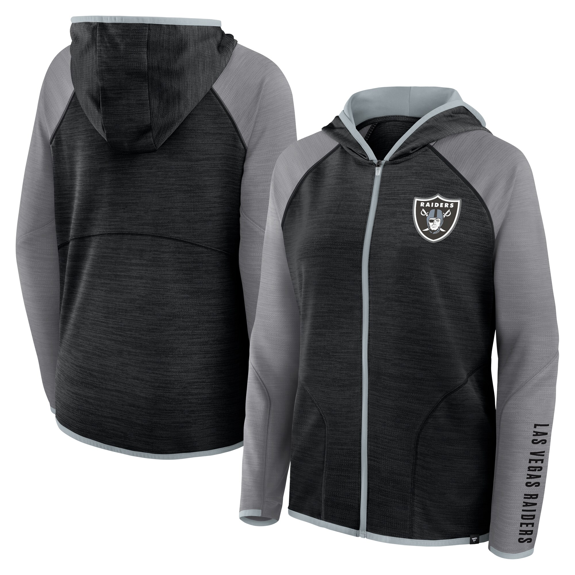 【公式グッズ】NFL レイダース ジップアップ パーカー Fanatics/ファナティクス レディース ブラック (NFL Womens Plus End Around Pass Full Zip Hood)｜Fanatics公式ストア 店
