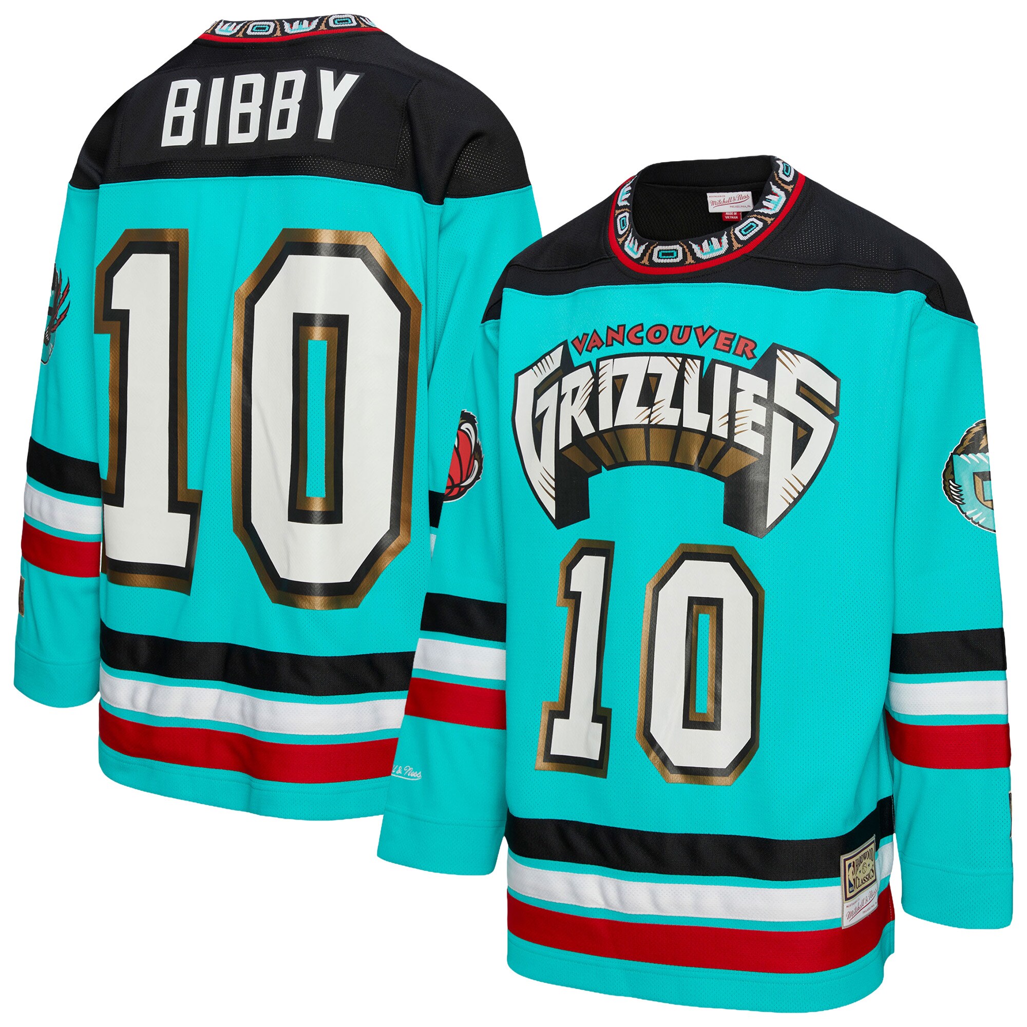 【公式グッズ】NBA グリズリーズ マイク・ビビー ファッション ユニフォーム Mitchell & Ness/ミッチェル&ネス メンズ ターコイズ (NBA MAXXED OUT Hockey Jersey)|Fanatics公式ストア 店