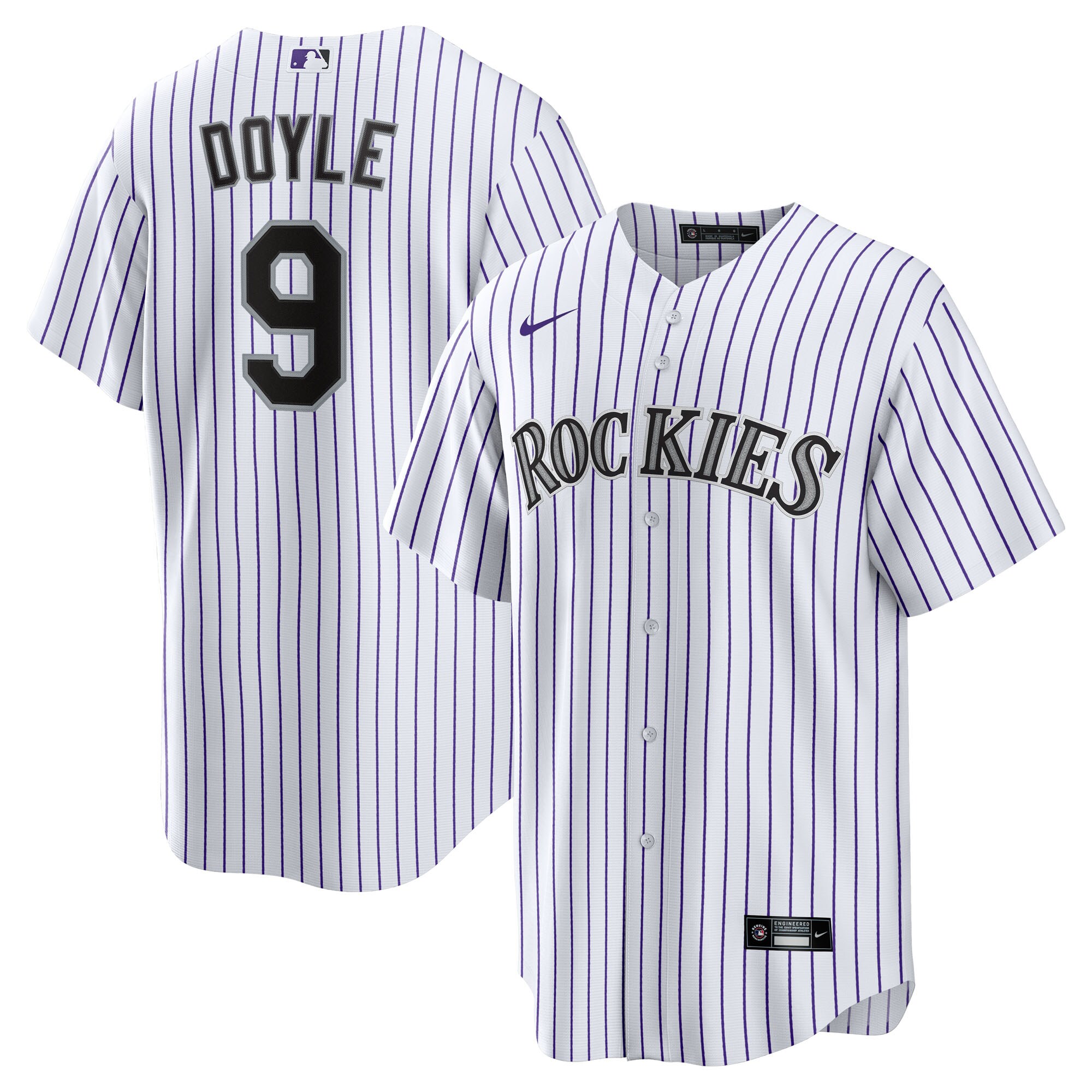 【公式グッズ】MLB ロッキーズ ブレントン・ドイル ホーム ユニフォーム （レプリカ） Nike/ナイキ キッズサイズ ホワイト (2025 Nike Youth Replica 2.0 Player Jerseys - FTF NTP Master Style)
