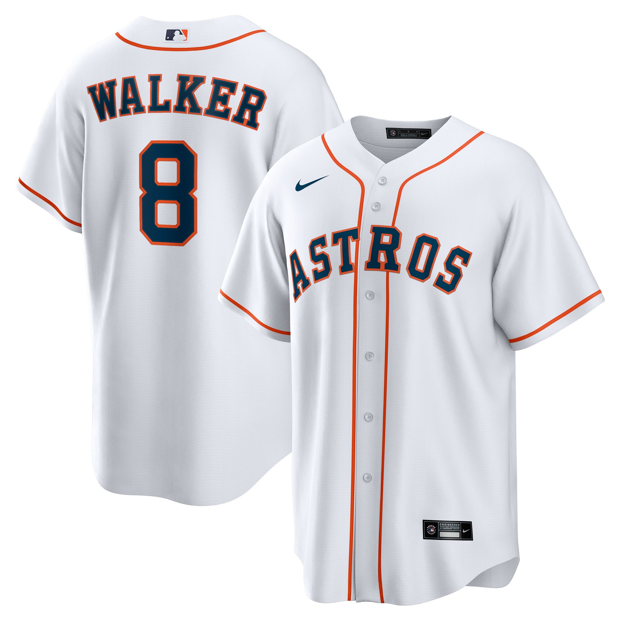 【公式グッズ】MLB アストロズ クリスチャン・ウォーカー ホーム ユニフォーム （レプリカ） Nike/ナイキ キッズサイズ ホワイト (2025 Nike Youth Replica 2.0 Player Jerseys - FTF NTP Master Style)