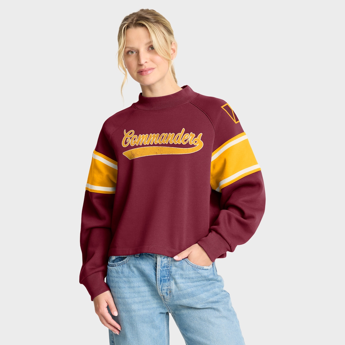 【公式グッズ】NFL コマンダーズ トレーナー Fanatics/ファナティクス レディース バーガンディ (NFL Womens Hometown Mock Neck Pullover)|Fanatics公式ストア 店