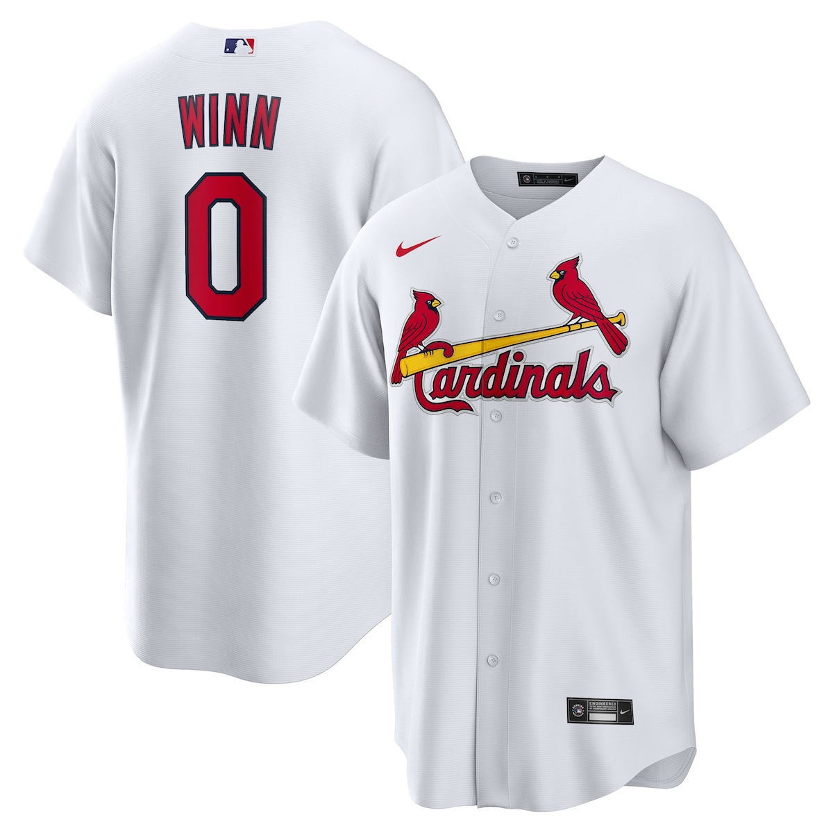 【公式グッズ】MLB カージナルス メイシン・ウィン ホーム ユニフォーム （レプリカ） Nike/ナイキ キッズサイズ ホワイト (2025 Nike Youth Replica 2.0 Player Jerseys - FTF NTP Master Style)