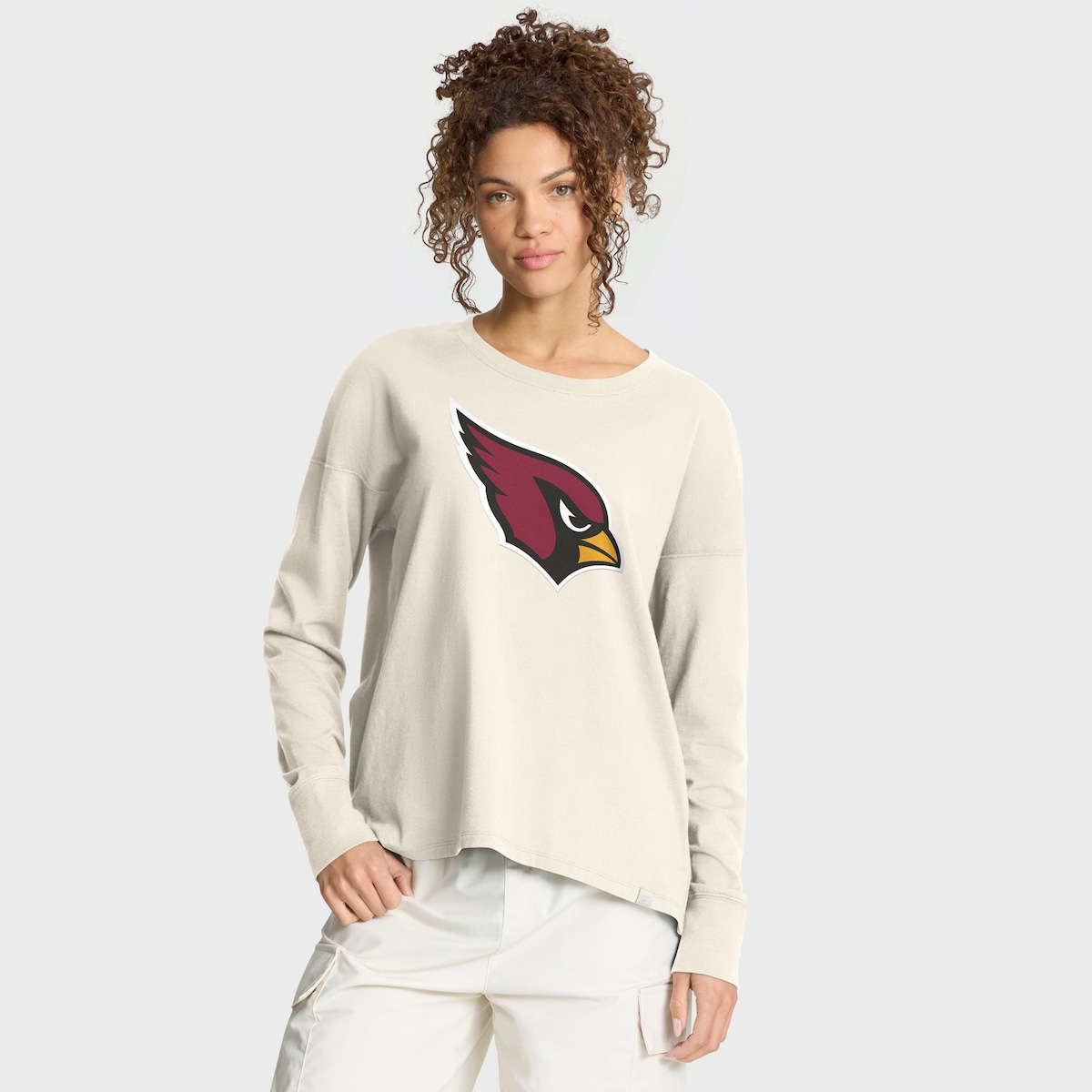 【公式グッズ】NFL カーディナルス 長袖 Tシャツ Fanatics/ファナティクス レディース クリーム (NFL Womens Dove Legacy LST - R)