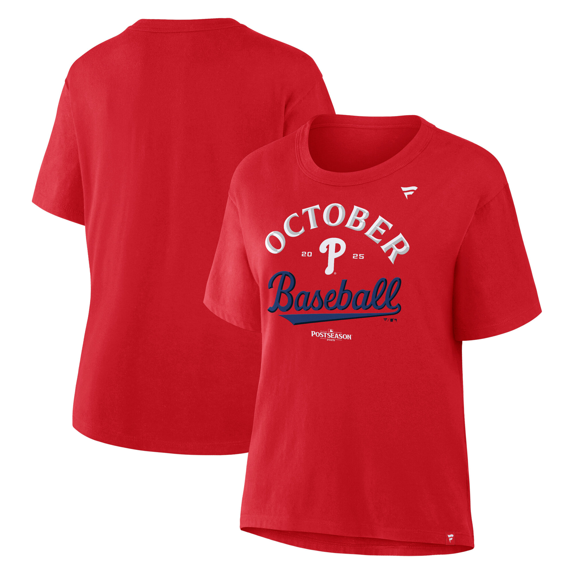 【公式グッズ】MLB フィリーズ Tシャツ Fanatics/ファナティクス レディース レッド (Postseason Participant Locker Room)｜Fanatics公式ストア 店 8,102円