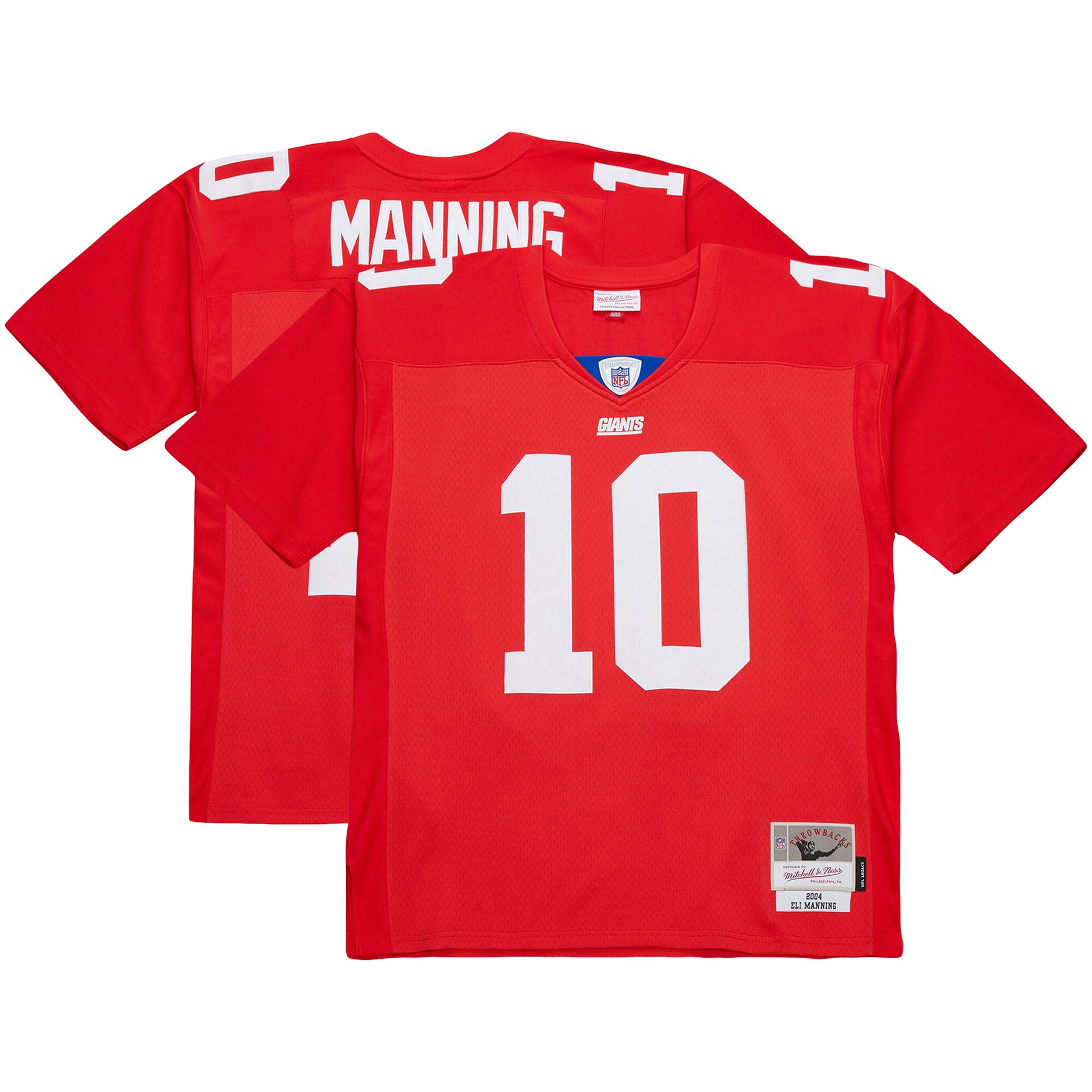 【公式グッズ】NFL ジャイアンツ イーライ・マニング 復刻ユニフォーム Mitchell & Ness/ミッチェル＆ネス メンズ レッド (Men's MNC B&T Legacy Retired Player Jersey)