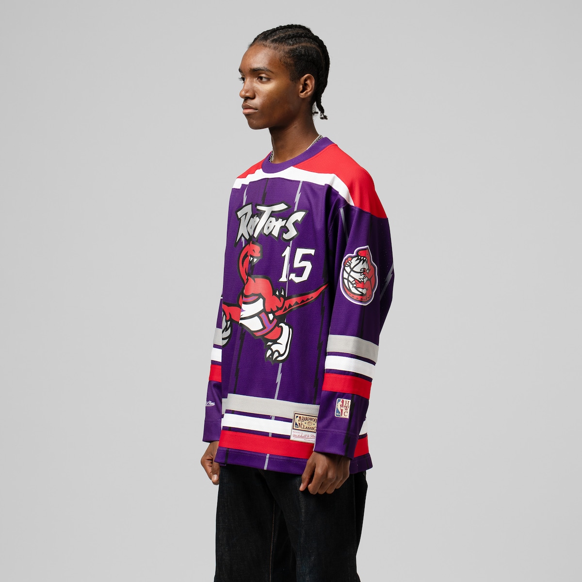 【公式グッズ】NBA ラプターズ ビンス・カーター ファッション ユニフォーム Mitchell & Ness/ミッチェル&ネス メンズ パープル (NBA MAXXED OUT Hockey Jersey)|Fanatics公式ストア 店