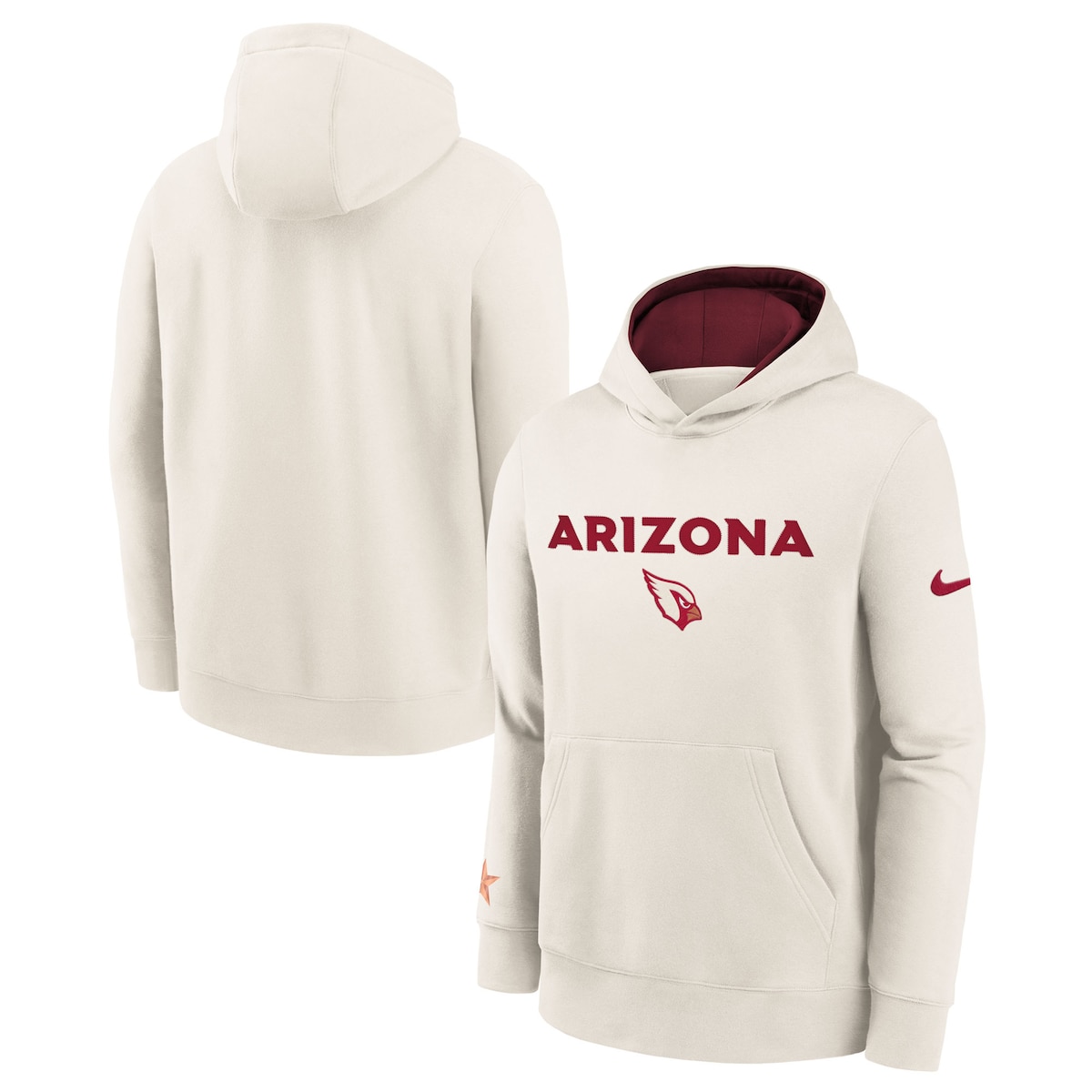 【公式グッズ】NFL カーディナルス パーカー Nike/ナイキ キッズサイズ ナチュラル (25 Youth Nike Rivalries Club Fleece Hoodie)|Fanatics公式ストア 店