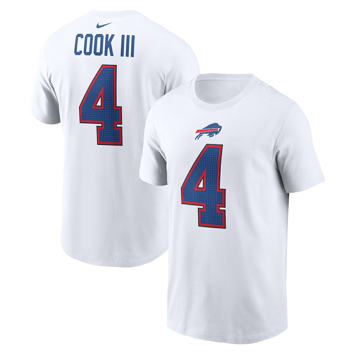 【公式グッズ】NFL ビルズ ジェームズ・クック ネーム&ナンバー Tシャツ Nike/ナイキ メンズ ホワイト (25 Men's NFL Nike Player N&N Tee)｜Fanatics公式ストア 店 10,171円