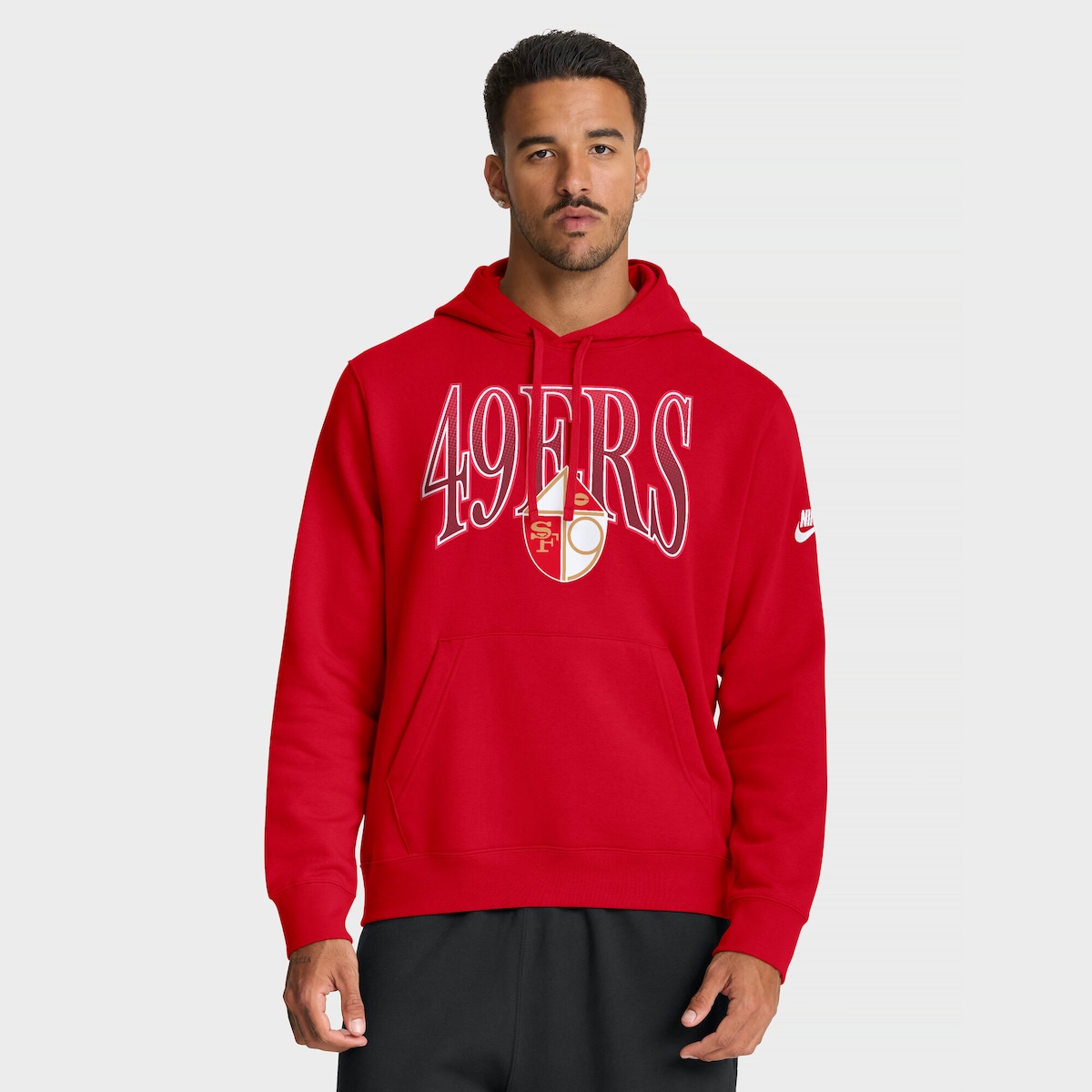 【公式グッズ】NFL 49ers フリース パーカー Nike/ナイキ メンズ スカーレット (25 Men's Nike Rewind Club Fleece Pullover Hoodie)|Fanatics公式ストア 店