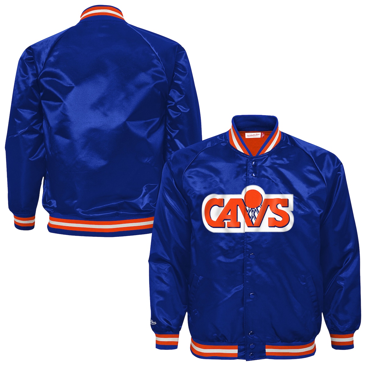 【公式グッズ】NBA キャバリアーズ ジャケット Mitchell & Ness/ミッチェル＆ネス キッズサイズ ブルー (Youth OST HWC Lightweight Satin Jacket)