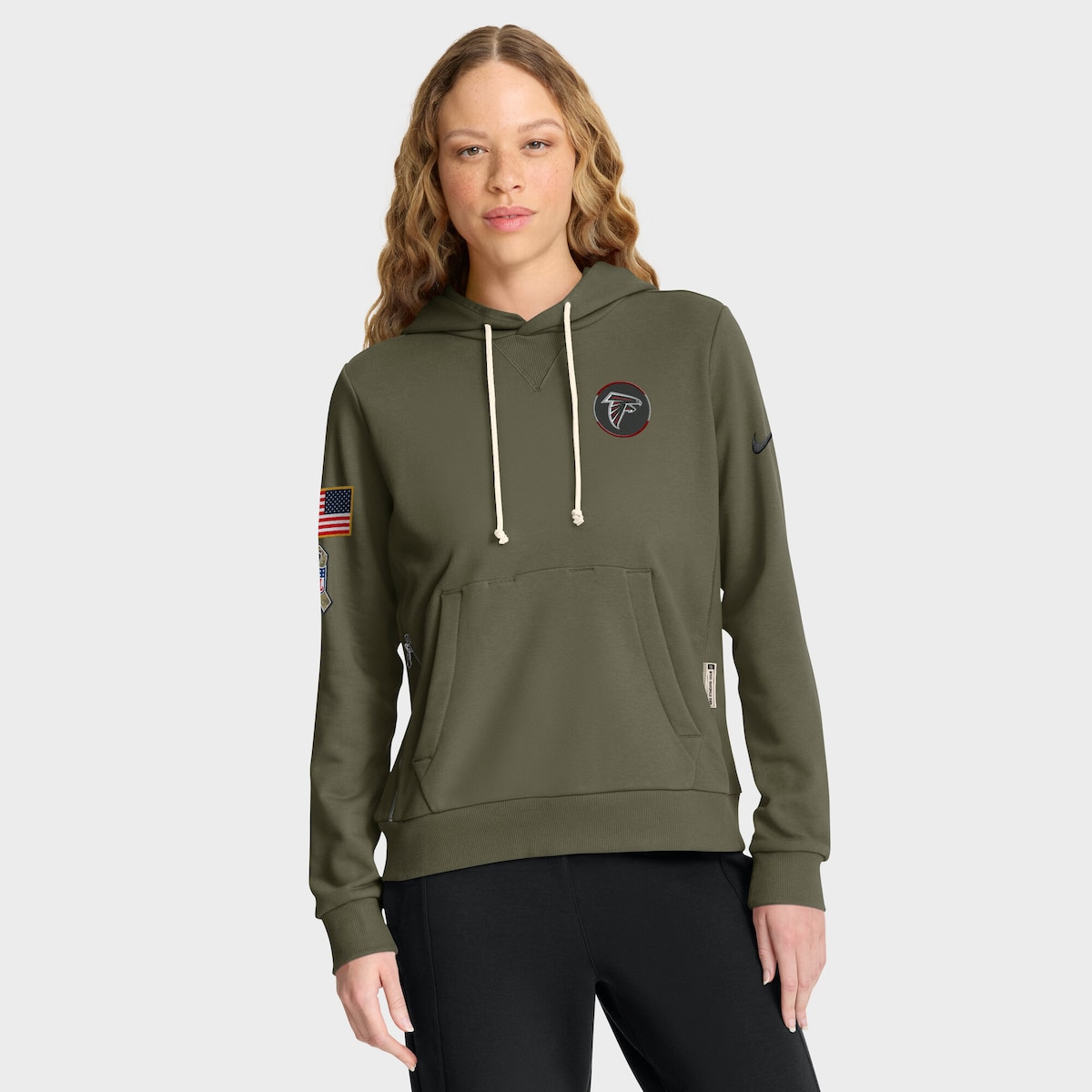 【公式グッズ】NFL ファルコンズ パーカー Nike/ナイキ レディース オリーブ (25 Women's Nike Salute to Service Sideline Dri-Fit Hoodie)