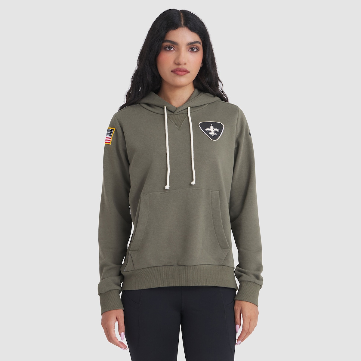 【公式グッズ】NFL セインツ パーカー Nike/ナイキ レディース オリーブ (25 Women's Nike Salute to Service Sideline Dri-Fit Hoodie)