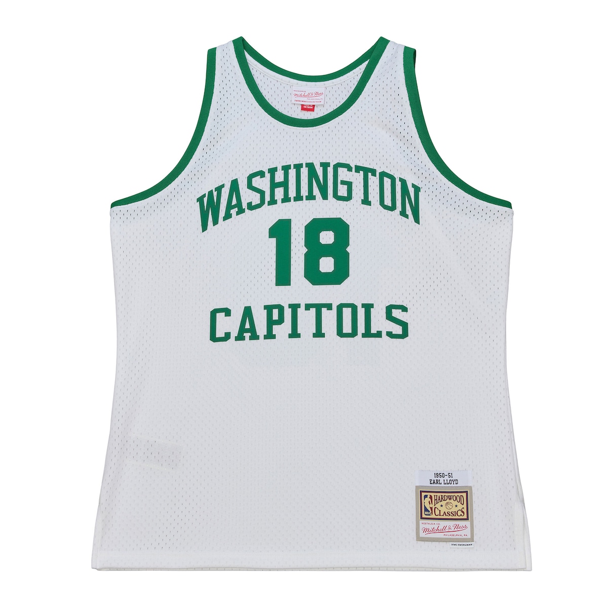 【公式グッズ】NHL キャピタルズ アール・ロイド 復刻ユニフォーム Mitchell & Ness/ミッチェル＆ネス メンズ ホワイト (MNC NBA HWC Mens Swingman Jersey)