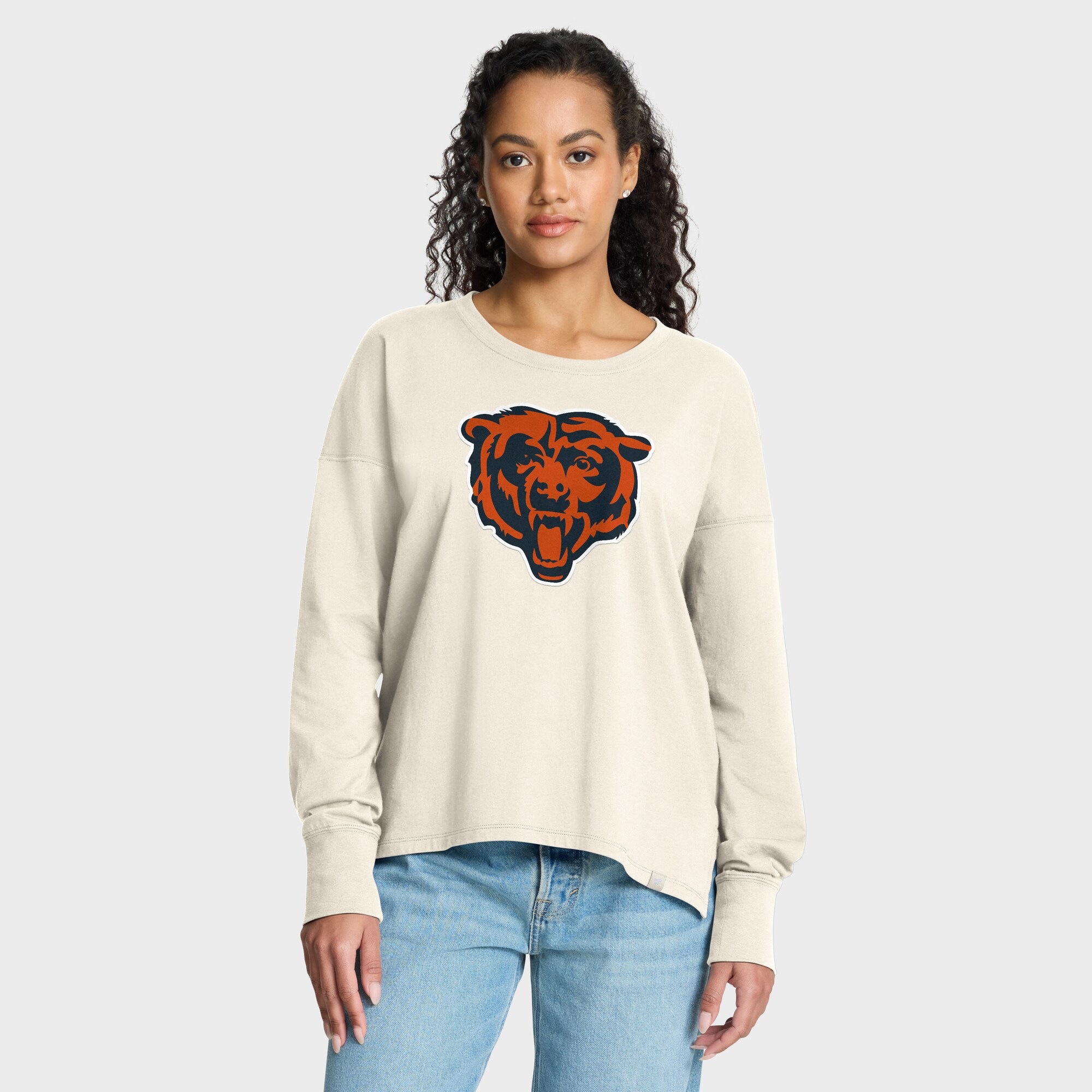 【公式グッズ】NFL ベアーズ 長袖 Tシャツ Fanatics/ファナティクス レディース クリーム (NFL Womens Dove Legacy LST - R)