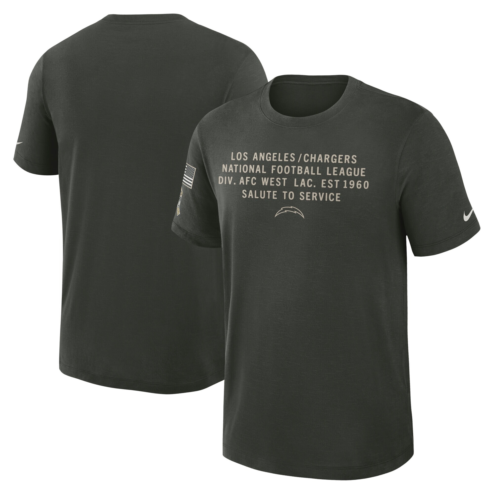 【公式グッズ】NFL チャージャーズ Tシャツ Nike/ナイキ メンズ (25 Men's Nike Salute to Service SS Slub Tee)｜Fanatics公式ストア 店