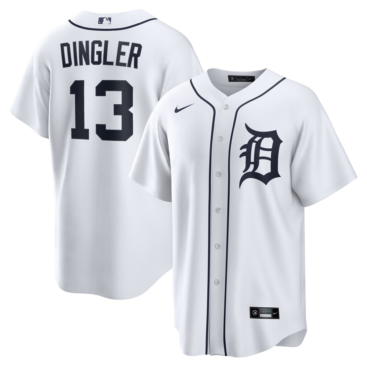 【公式グッズ】MLB タイガース 00 ホーム ユニフォーム （レプリカ） Nike/ナイキ メンズ ホワイト (Men's Nike 1.0 Replica Player Jersey)