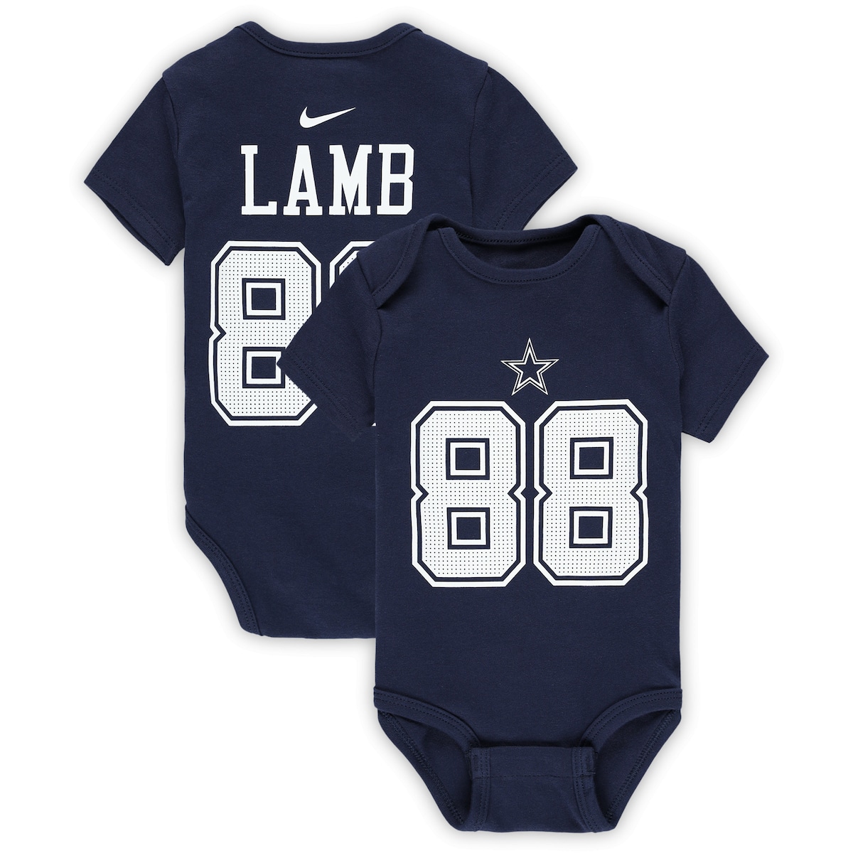 【公式グッズ】NFL カウボーイズ シーディー・ラム ロンパース Nike/ナイキ ベビー用 ネイビー (Newborn Nike Player N&N Creeper)