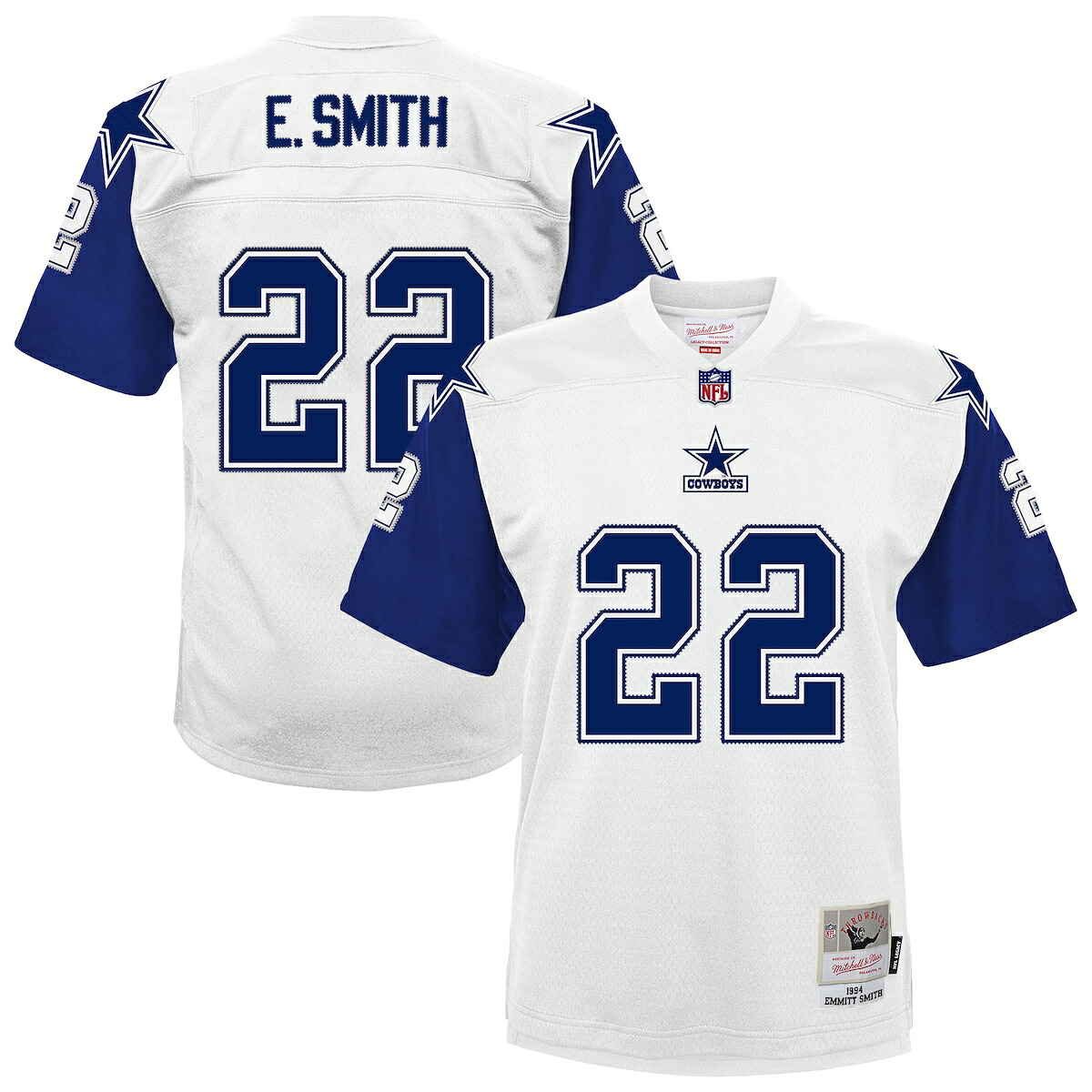 【公式グッズ】NFL カウボーイズ エミット・スミス 復刻ユニフォーム Mitchell & Ness/ミッチェル＆ネス トドラー・幼児サイズ ホワイト (Juvenile MNC Retired Legacy Jersey 4-7)｜Fanatics公式ストア 店 15,463円