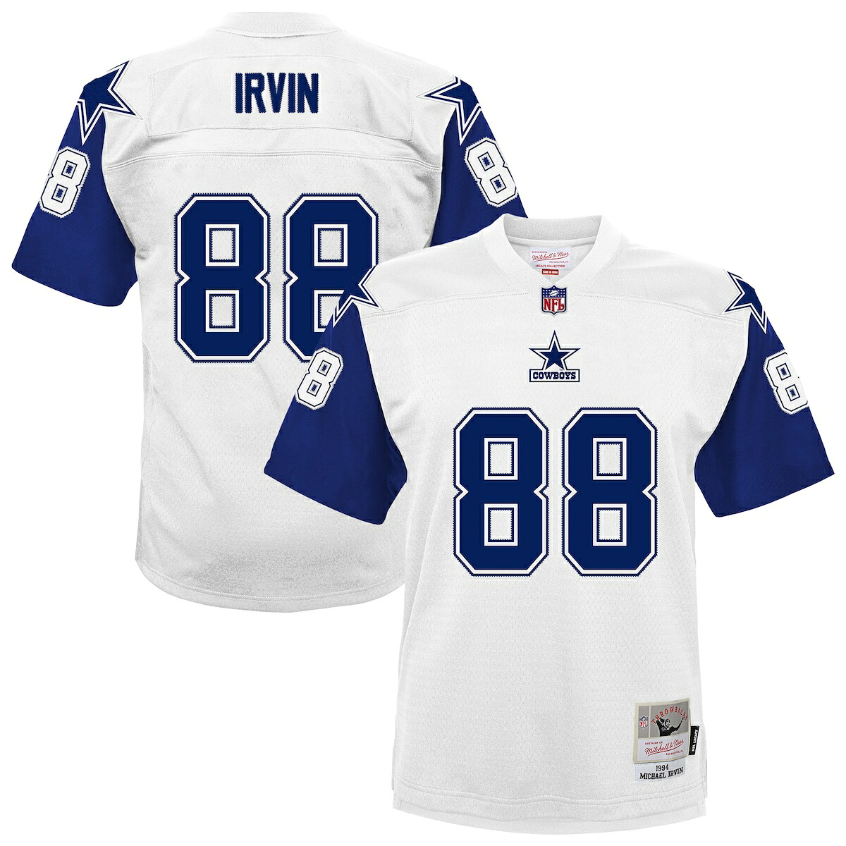【公式グッズ】NFL カウボーイズ マイケル・アーヴィン 復刻ユニフォーム Mitchell & Ness/ミッチェル＆ネス ベビー用 ホワイト (Youth MNC Retired Legacy Jersey Infant)｜Fanatics公式ストア 店