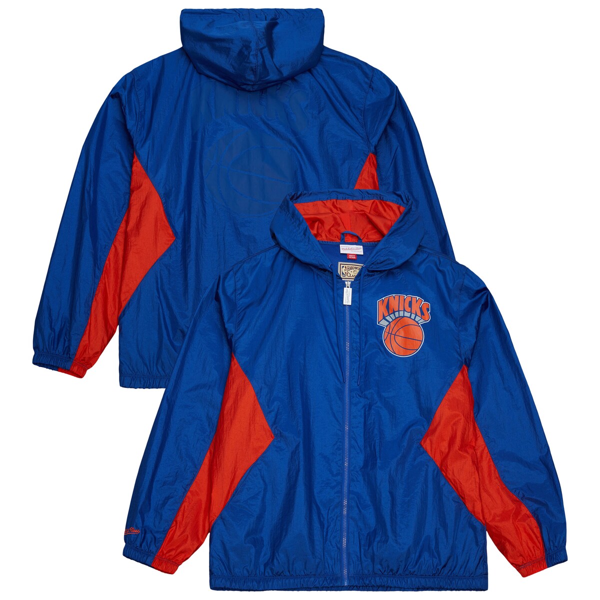 【公式グッズ】NBA ニックス ジャケット Mitchell & Ness/ミッチェル＆ネス メンズ ブルー (FA25 Mens MNC HWC Playmaker Collection Vintage Windbreaker Hooded Jacket)