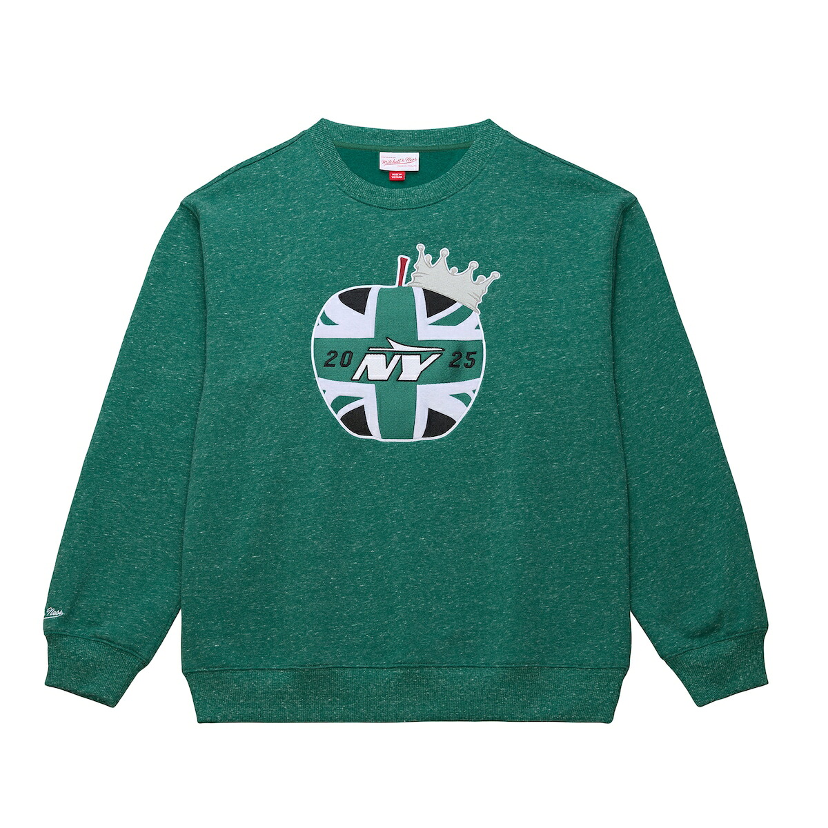 【公式グッズ】NFL ジェッツ フリース トレーナー Mitchell & Ness/ミッチェル＆ネス メンズ グリーン (NFL THROW IT BACK FLEECE CREW CURRENT LOGO)