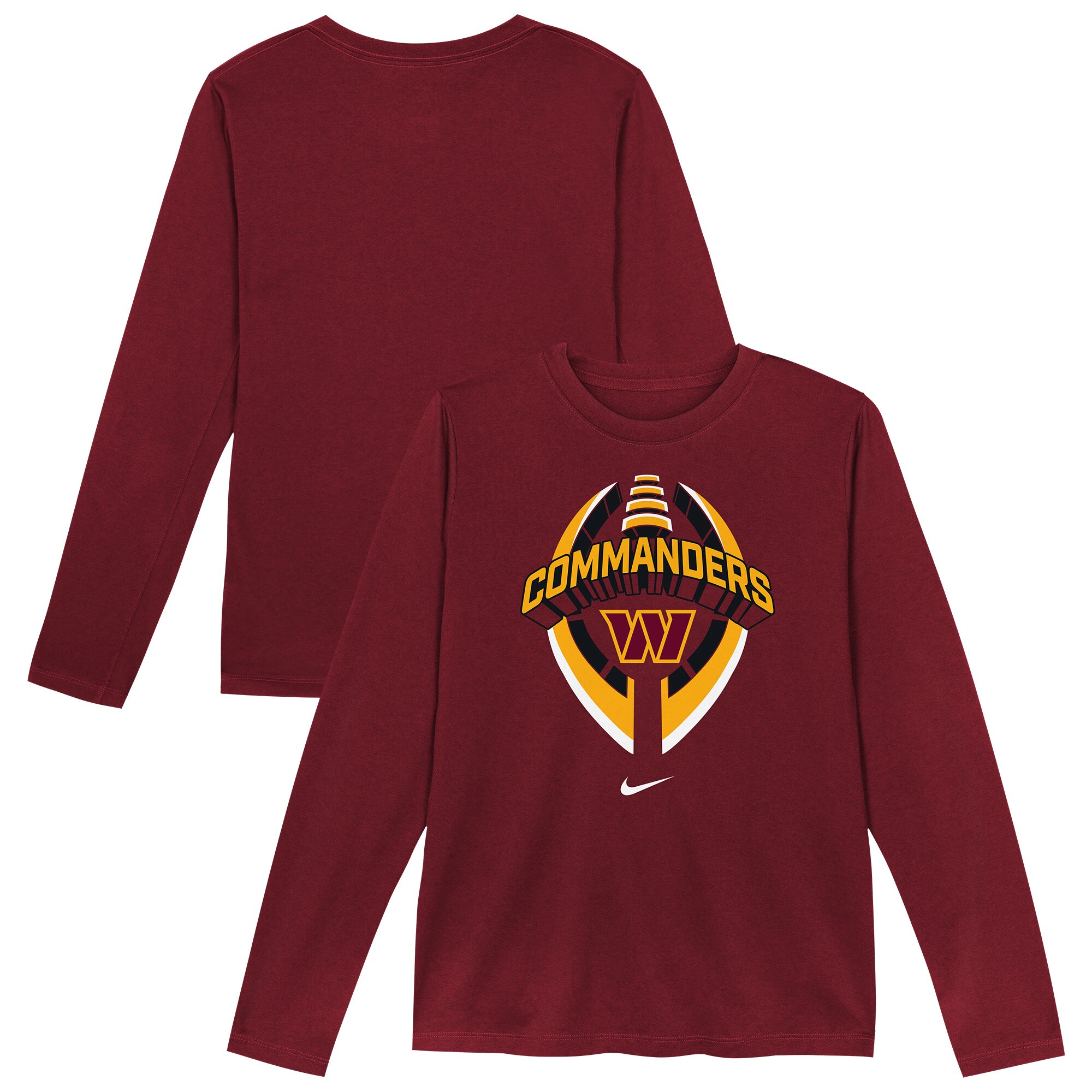 【公式グッズ】NFL コマンダーズ 長袖 Tシャツ Nike/ナイキ トドラー・幼児サイズ バーガンディ (25 Preschool Nike Primetime Legend Icon LST)