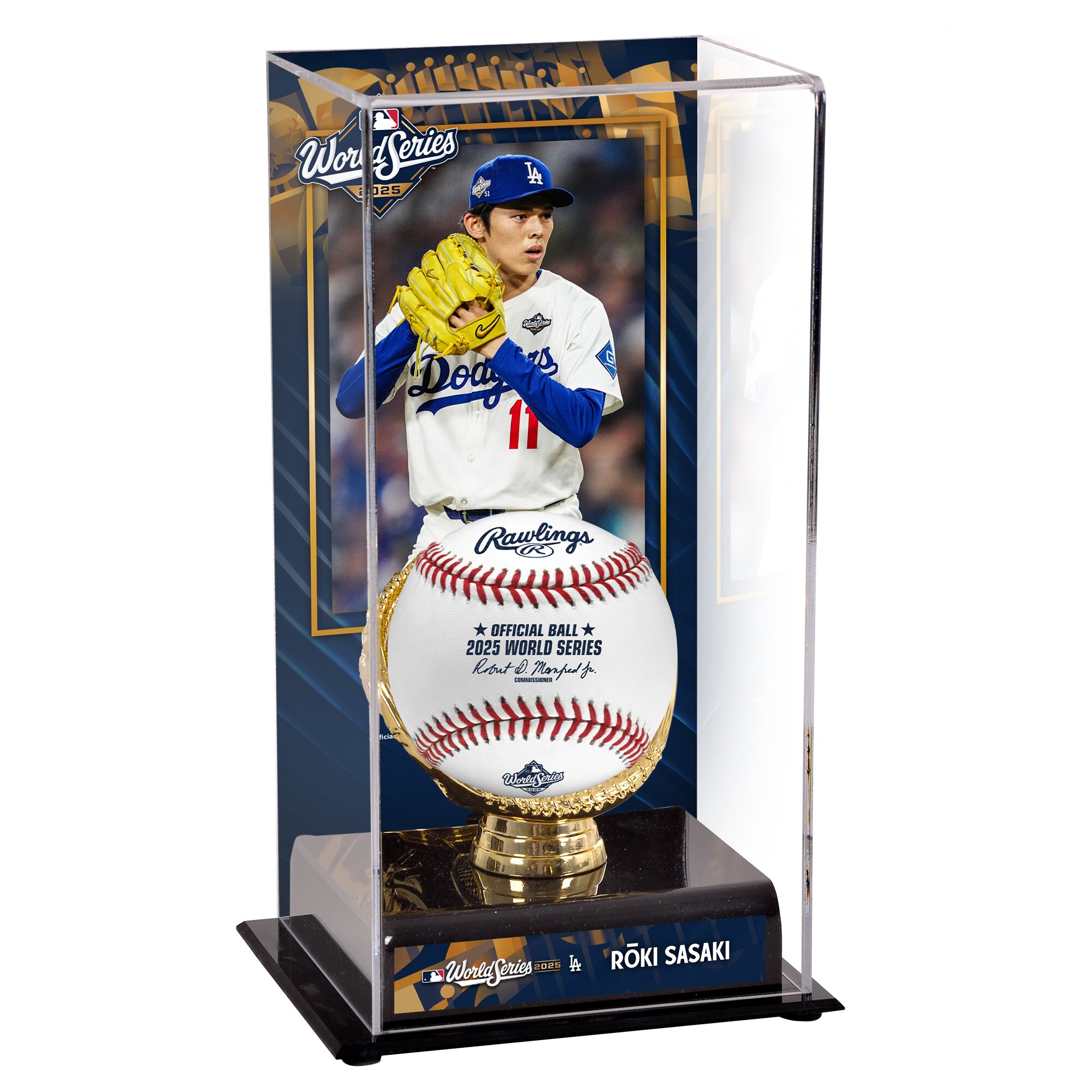 【公式グッズ】MLB ドジャース 佐々木 朗希 ワールドシリーズ優勝記念 コレクタブル用 野球ボールケース（ボール無し） Fanatics Authentic/ファナティクスオーセンティック (UNS 25 MLB CHAMP BSBL DISPLAY CASE 45947)｜Fanatics公式ストア 店
