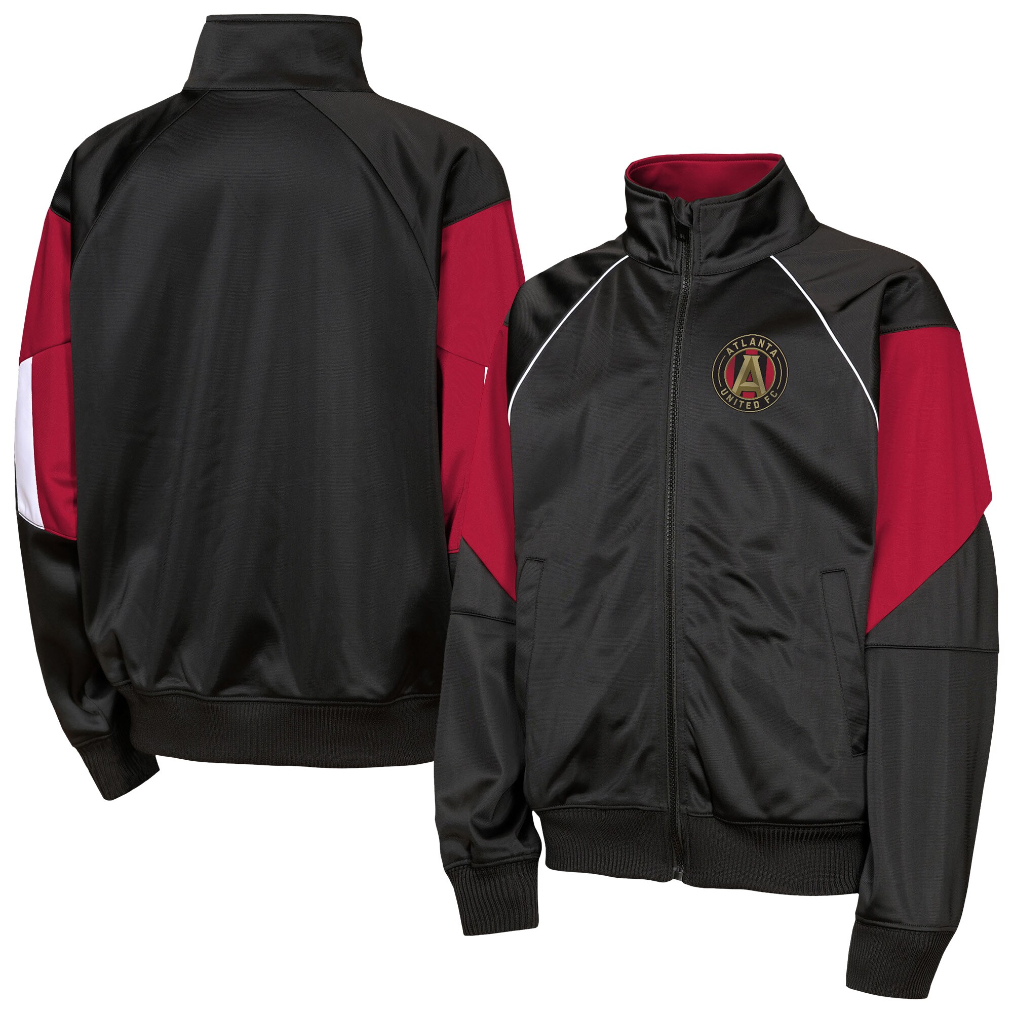 【公式グッズ】MLS アトランタ・ユナイテッドFC ジャケット Outerstuff ユース・ジュニアサイズ ブラック (OST S26 Youth Color Blocked Track jacket)|Fanatics公式ストア 店
