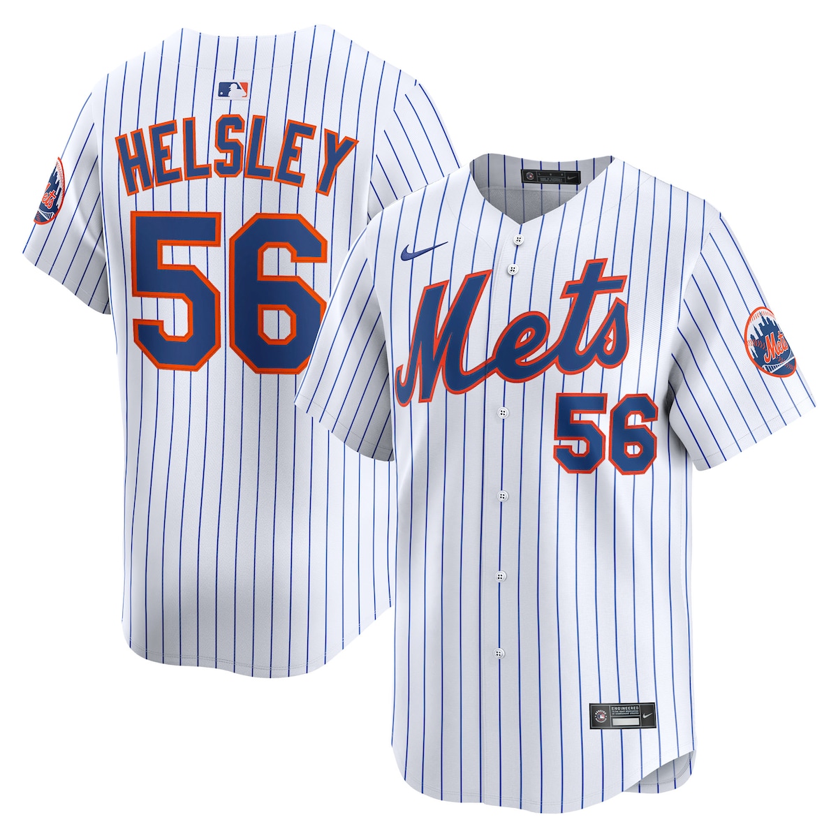 【公式グッズ】MLB メッツ ライアン・ヘルズリー ホーム リミテッド ユニフォーム Nike/ナイキ メンズ ホワイト (2025 Nike Men's Ltd Players Jerseys - FTF NTP Master Style)