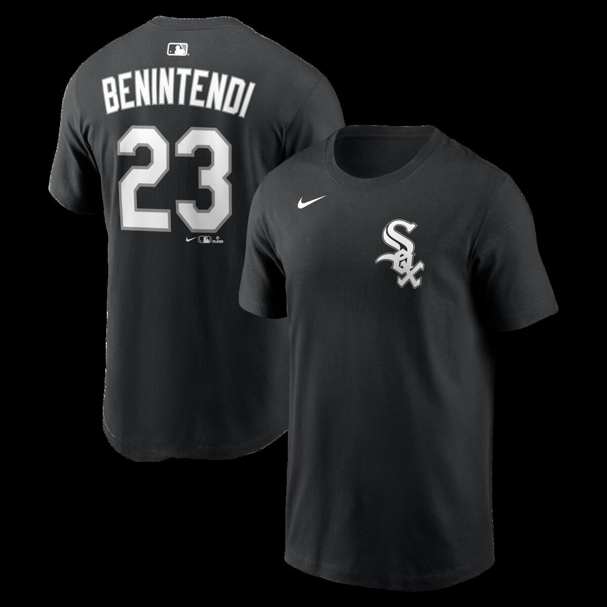 【公式グッズ】MLB ホワイトソックス アンドリュー・ベニンテンディ ネーム&ナンバー Tシャツ Nike/ナイキ メンズ ブラック (Nike Men's N&N CORE Tee - 2026)|Fanatics公式ストア 店