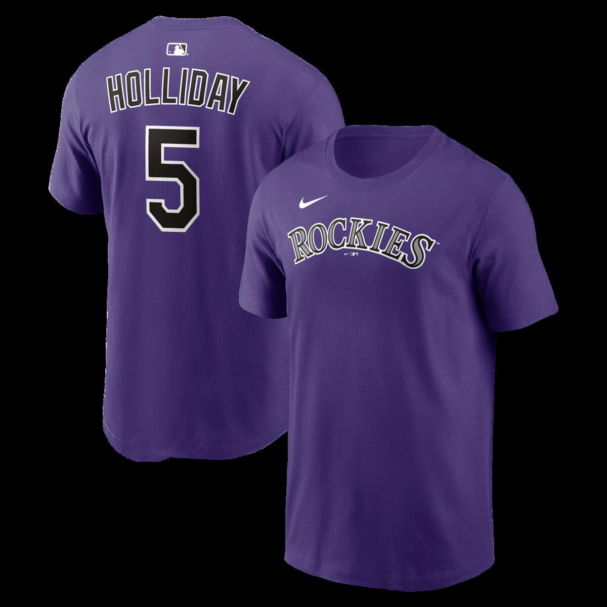 【公式グッズ】MLB ロッキーズ マット・ホリデイ ネーム&ナンバー Tシャツ Nike/ナイキ メンズ パープル (Nike Men's Cooperstown N&N Tee - 2026)｜Fanatics公式ストア 店