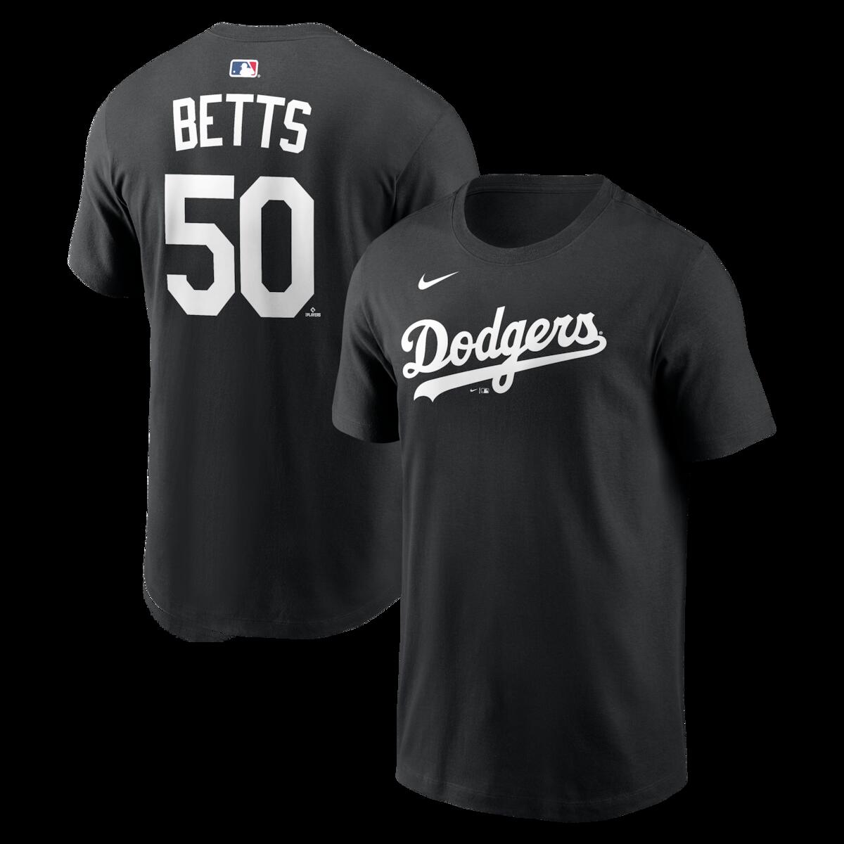 【公式グッズ】MLB ドジャース ムーキー・ベッツ ネーム&ナンバー Tシャツ Nike/ナイキ メンズ ブラック (Nike 2026 Men's N&N League Seasonal Tee)｜Fanatics公式ストア 店