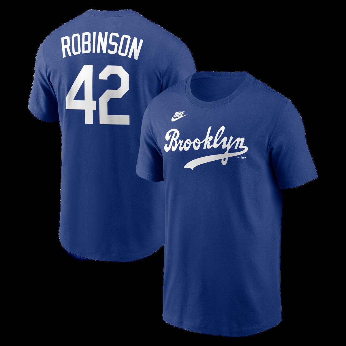 【公式グッズ】MLB ブルックリン・ドジャース ジャッキー・ロビンソン ネーム&ナンバー Tシャツ Nike/ナイキ メンズ ロイヤルブルー (Nike Men's Cooperstown N&N Tee - 2026)｜Fanatics公式ストア 店