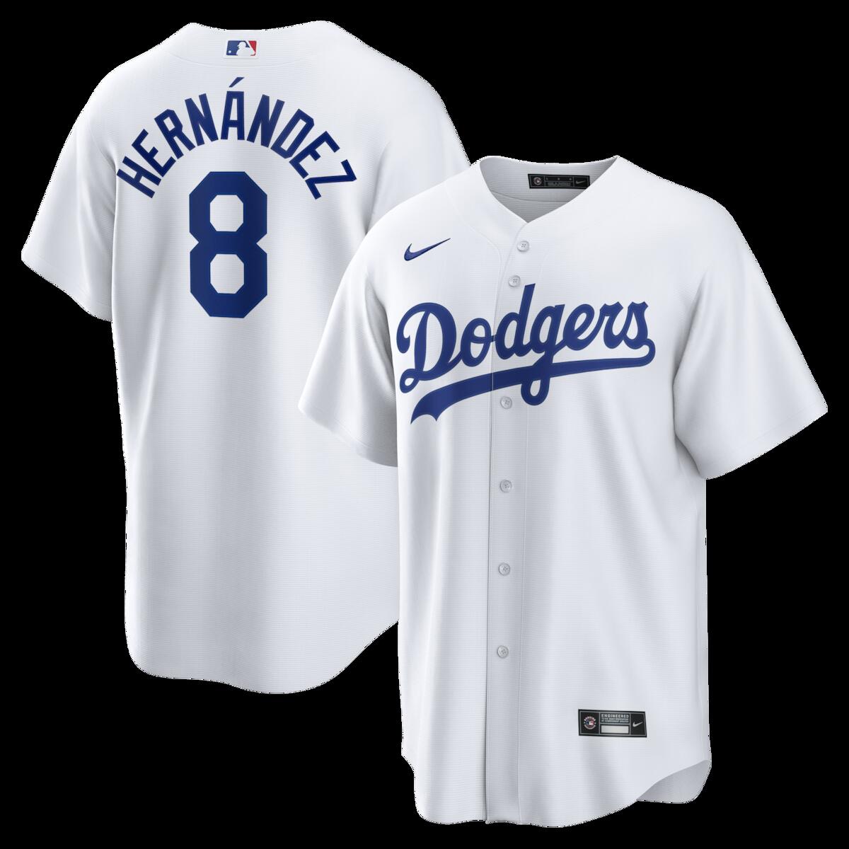 【公式グッズ】MLB ドジャース エンリケ・ヘルナンデス ホーム ユニフォーム （レプリカ） Nike/ナイキ メンズ ホワイト (Nike 2026 Men's Replica RP26 Core Jersey - Starter Player)