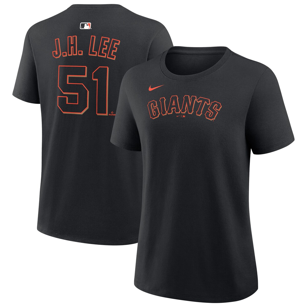 【公式グッズ】MLB ジャイアンツ チョン・フーリ ネーム&ナンバー Tシャツ Nike/ナイキ レディース ブラック (Nike Women's N&N CORE Tee - 2026)|Fanatics公式ストア 店