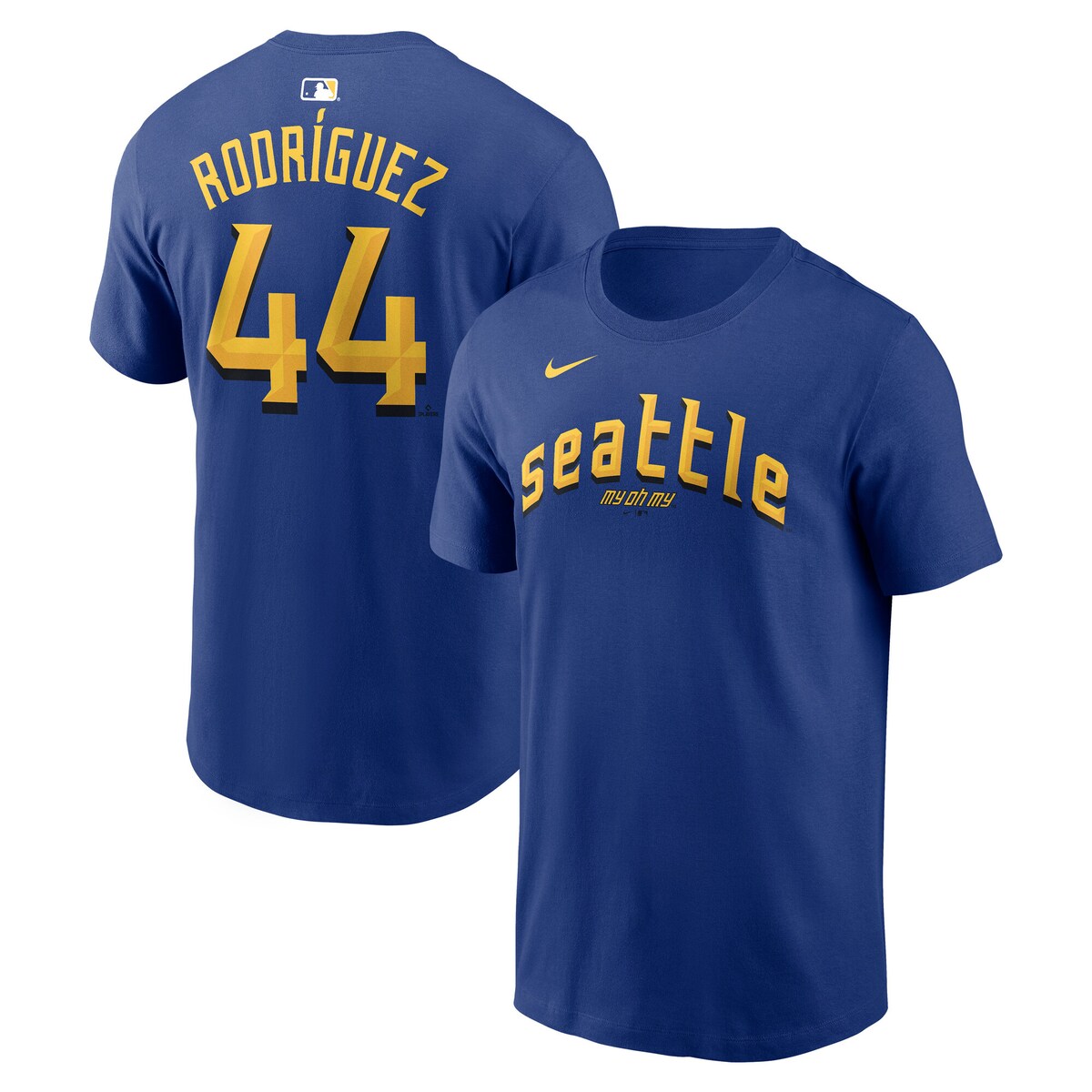 【公式グッズ】MLB マリナーズ フリオ・ロドリゲス ネーム&ナンバー Tシャツ Nike/ナイキ メンズ ロイヤルブルー (Men's 2026 City Connect Carry-Over N&N Tee)|Fanatics公式ストア 店