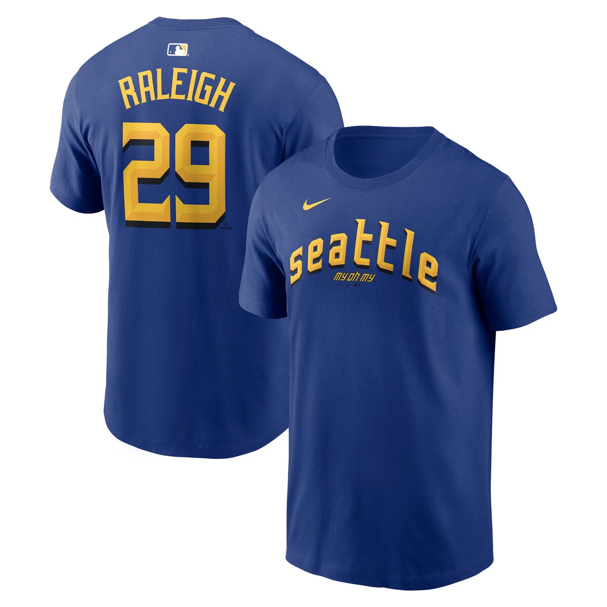 【公式グッズ】MLB マリナーズ カル・ラリー ネーム&ナンバー Tシャツ Nike/ナイキ メンズ ロイヤルブルー (Men's 2026 City Connect Carry-Over N&N Tee)｜Fanatics公式ストア 店