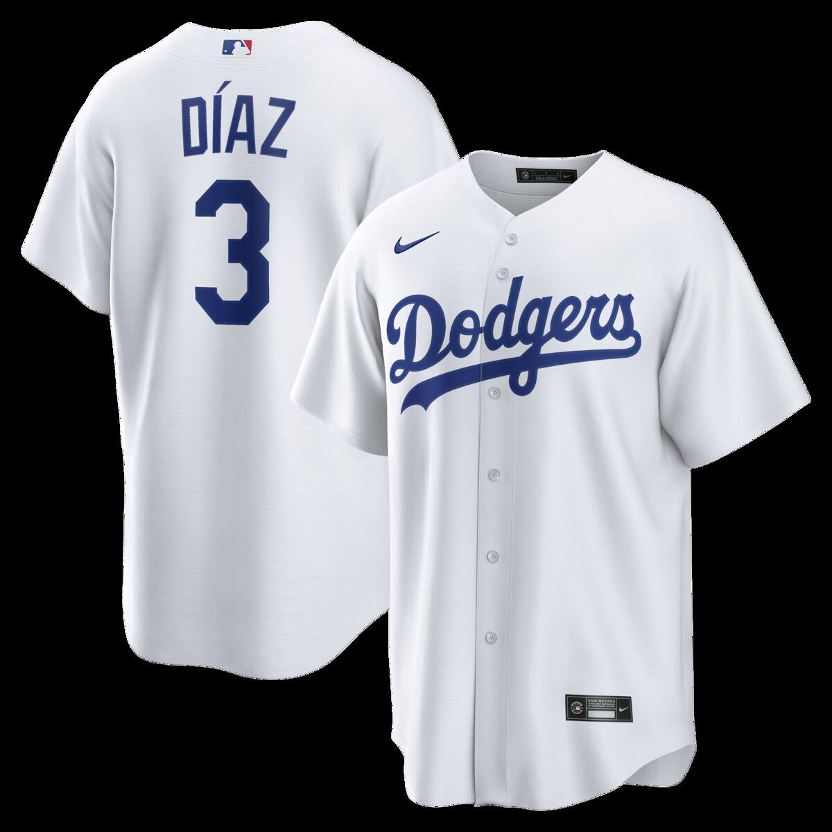 【公式グッズ】MLB ドジャース エドウィン・ディアス ホーム ユニフォーム （レプリカ） Nike/ナイキ メンズ ホワイト (Nike 2026 Men's Replica RP26 Core Jersey - Starter Player)