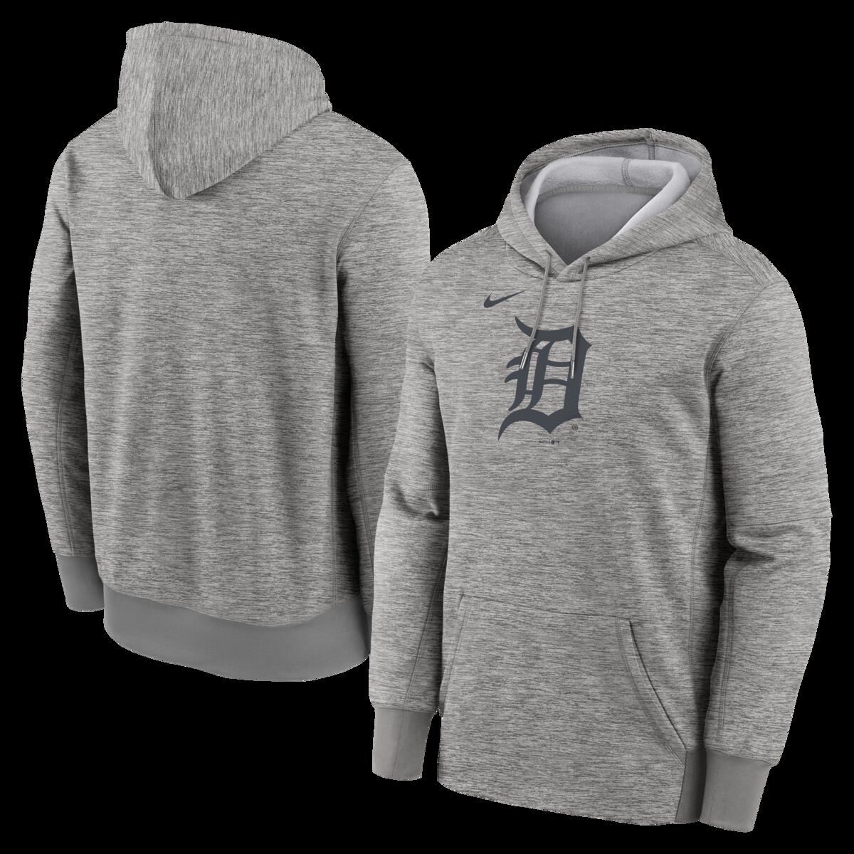 【公式グッズ】MLB タイガース パーカー Nike/ナイキ メンズ ヘザーグレイ (Men's Nike MLB Primary Logo Therma Hood)