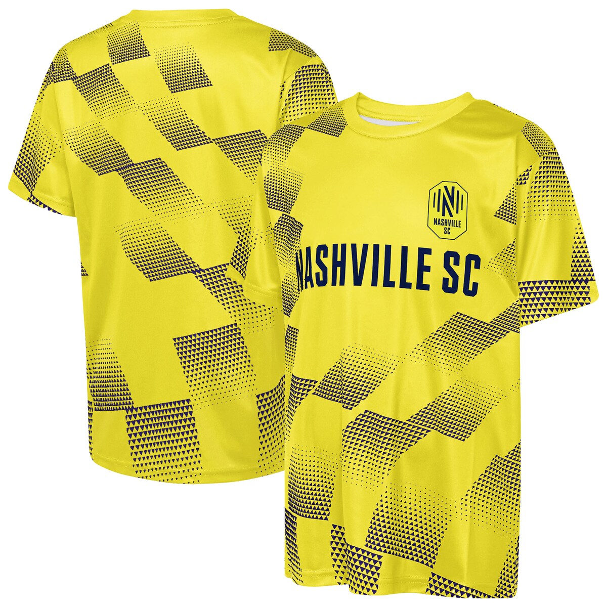 【公式グッズ】MLS ナッシュビル・SC Tシャツ Outerstuff ユース・ジュニアサイズ イエロー (OST S26 Youth Sheer Thrill Team Graphic Tee)