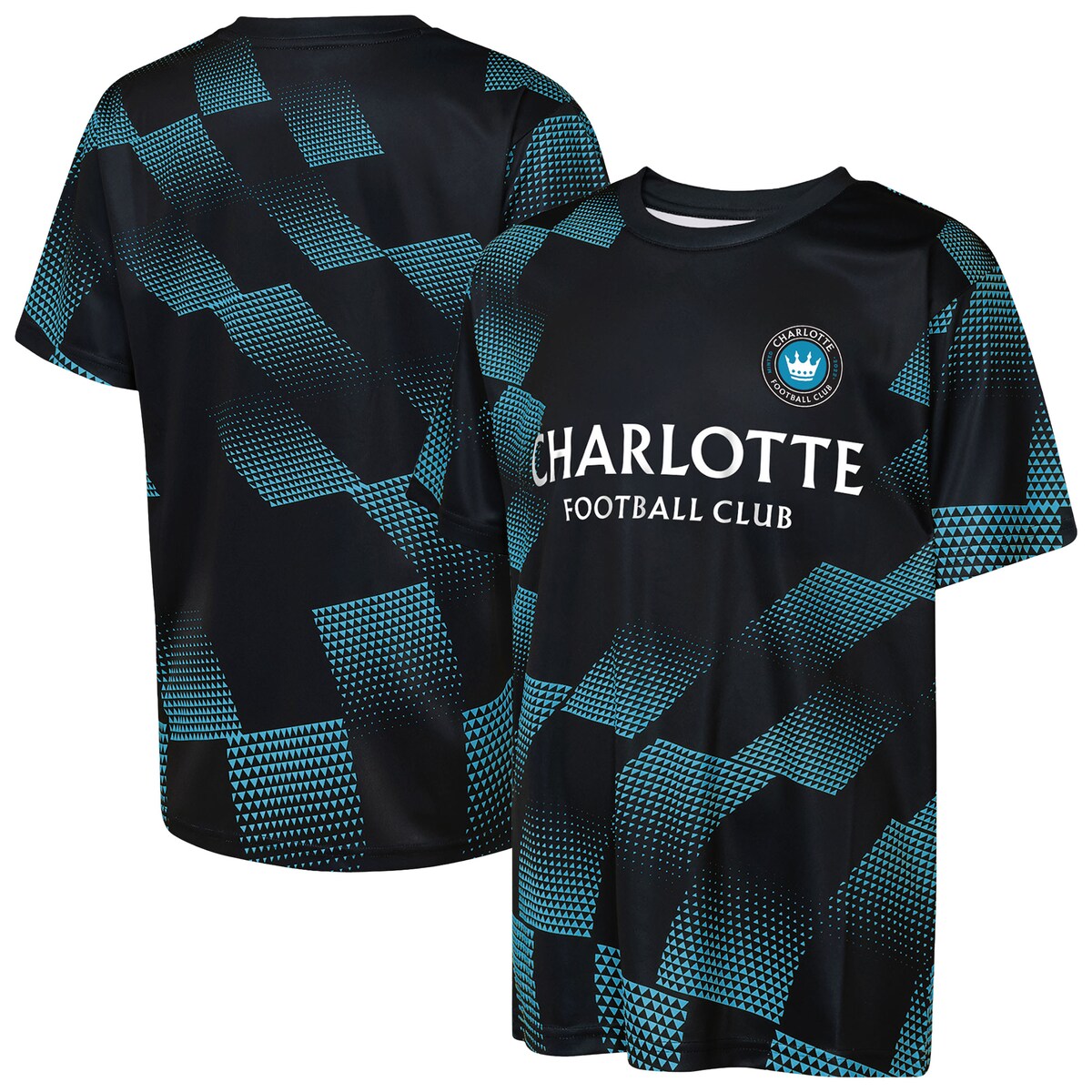 【公式グッズ】MLS シャーロットFC Tシャツ Outerstuff ユース・ジュニアサイズ ブラック (OST S26 Youth Sheer Thrill Team Graphic Tee)