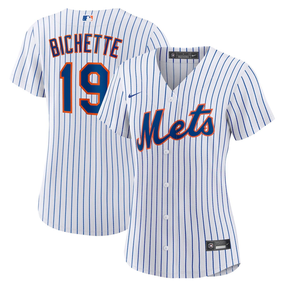 【公式グッズ】MLB メッツ ボー・ビシェット ホーム ユニフォーム （レプリカ） Nike/ナイキ レディース ホワイト (Women's Nike 1.0 Replica Player Jersey - CORE)