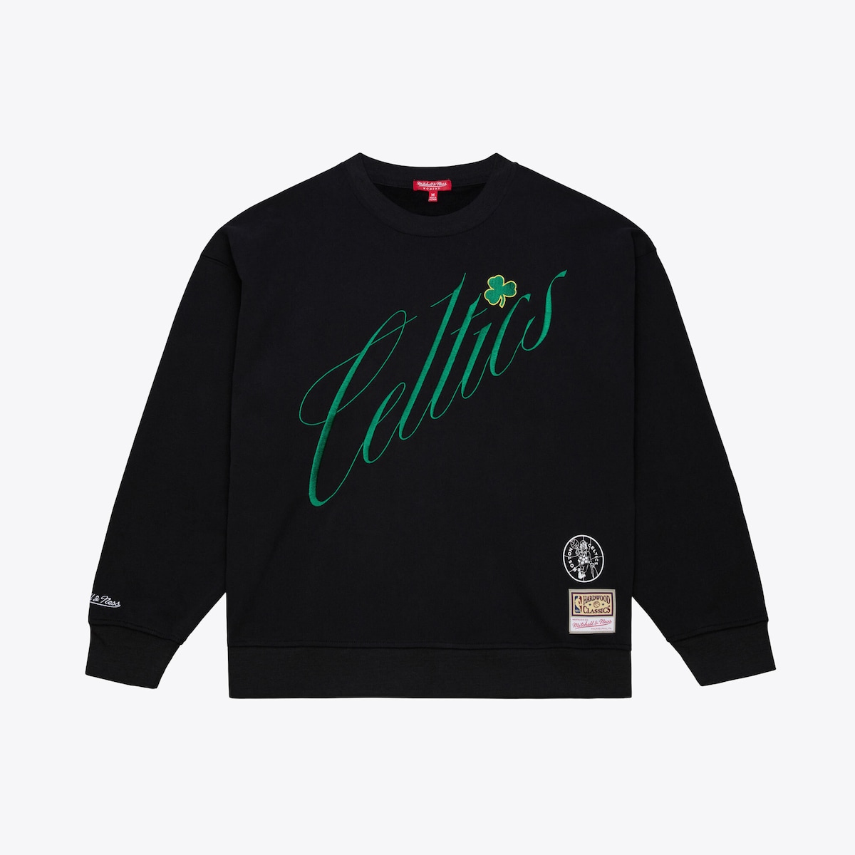 【公式グッズ】NBA セルティックス トレーナー Mitchell & Ness/ミッチェル＆ネス レディース ブラック (SP26 NBA WOMEN'S SCRIPT LIGHTWEIGHT CREW SWEATSHIRT)｜Fanatics公式ストア 店