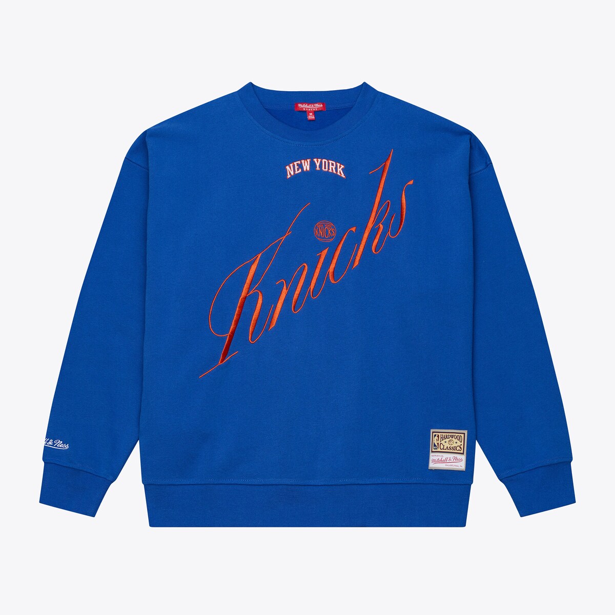 【公式グッズ】NBA ニックス トレーナー Mitchell & Ness/ミッチェル＆ネス レディース ロイヤルブルー (SP26 NBA WOMEN'S SCRIPT LIGHTWEIGHT CREW SWEATSHIRT)