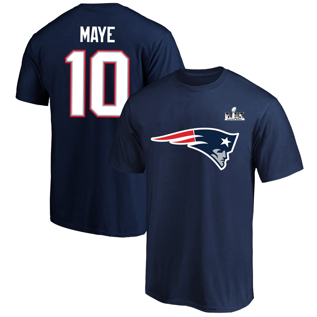【公式グッズ】NFL 第60回スーパーボウル ペイトリオッツ ドレイク・メイ ネーム&ナンバー Tシャツ (大きいサイズ) Fanatics/ファナティクス メンズ ネイビー (Men's B&T SB60 Player N&N SST)|Fanatics公式ストア 店