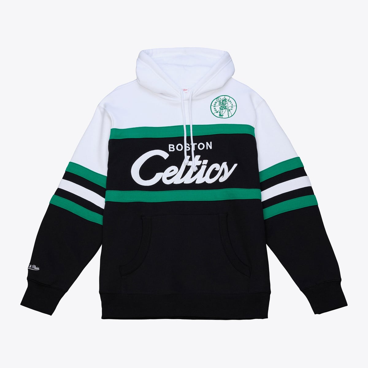 【公式グッズ】NBA セルティックス パーカー Mitchell & Ness/ミッチェル＆ネス メンズ ブラック (NBA TEAM COLOR HEAD COACH HOODIE)