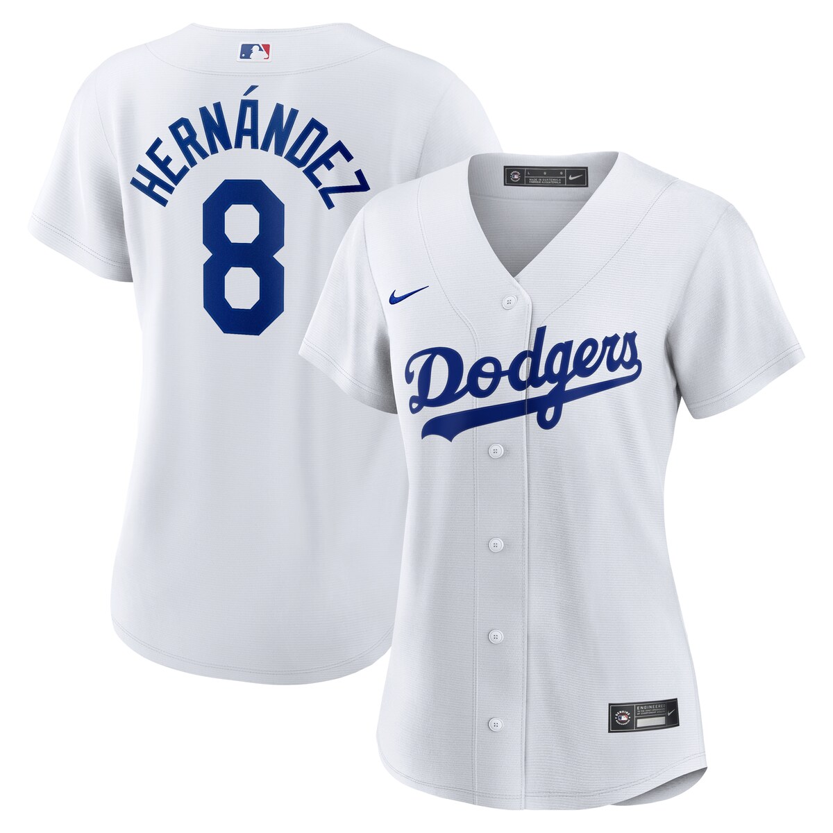 【公式グッズ】MLB ドジャース エンリケ・ヘルナンデス ホーム ユニフォーム （レプリカ） Nike/ナイキ レディース ホワイト (Women’s RPW6 Replica Jersey ― Inline ― Starter Player)