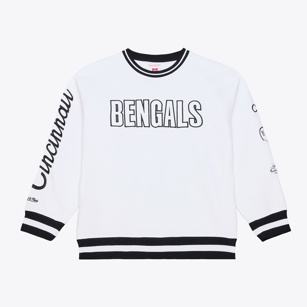 【公式グッズ】NFL ベンガルズ フリース トレーナー Mitchell & Ness/ミッチェル＆ネス メンズ ホワイト (NFL ARCTIC WHITE FLEECE CREW)